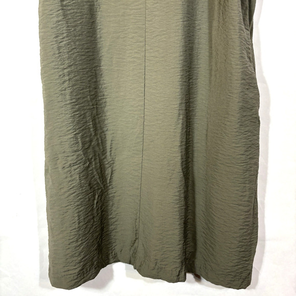 Banana Republic Women's Size L Sleeveless Relaxed Fit Shift Dress Olive Green - Picture 12 of 14